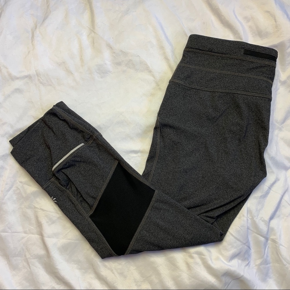 Athleta reflective ropped leggings reflective mesh